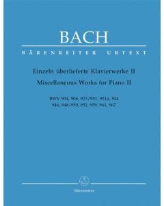 Klavierwerke 2 BWV 904 906 923 (Bärenreiter-Verlag)