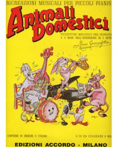 Animali Domestici - pezzettini melodici per pianoforte a 4 mani nell’estensione delle 5 note.