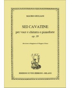 Sei cavatine op 39 per voce e chitarra o pianoforte